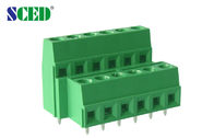 Bloco terminal PCB de níveis duplos verde 5,08 mm 10A plástico niquelado
