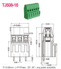 Comprimento de descascamento terminal verde 12-26AWG do parafuso 6-7mm do conector 300V/10A M3 do bloco