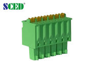 Posições Pluggable verdes 300V/8A UL94-V0 da fêmea 2-22 do bloco de terminais do afastamento 3.5mm