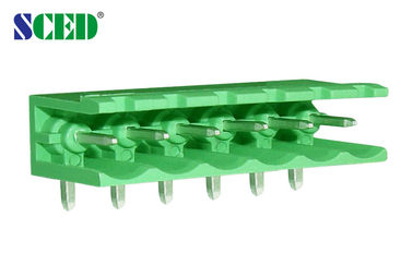 Verde obstrua dentro o terminal de bronze terminal PA66 300V do passo 7.62mm do bloco