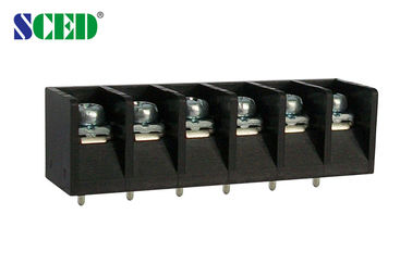 Tipo bronze PBT 7.62mm 300v 15A da barreira do ângulo direito do bloco terminal
