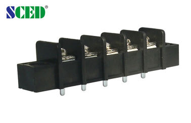 25A bloco terminal elétrico de bronze 300V com escuro como breu da flange PBT 11mm