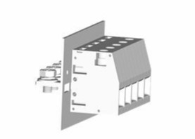 600V / 150A através dos blocos de terminais do painel lançam o ângulo direito de 18.8mm 2-24 Polo
