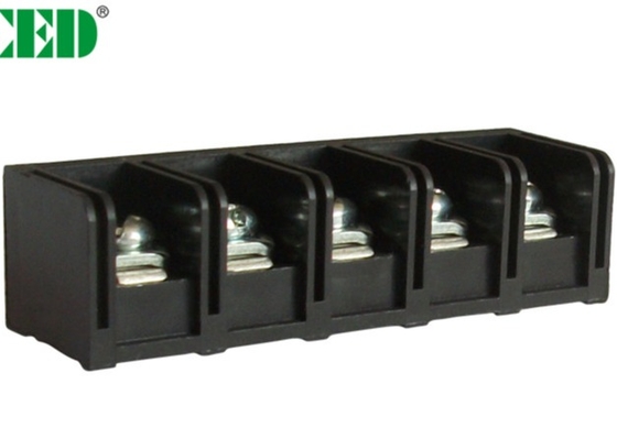 Blocos de terminais pretos do poder da barreira 20A com passo de bronze de 2-12 Polos PBT 11mm