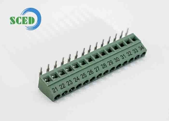 Pitch 5.00mm 300v PCB Terminal Bloco 10A 2P-24P ângulo reto entrada de fio 12-26 AWG