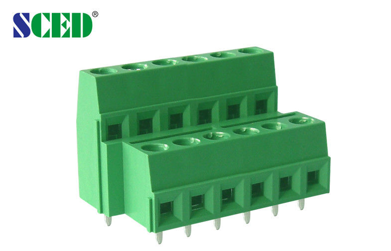 Double Levels PCB Terminal Block with 5.08mm Pitch and 10A Current Nickel Plated for Secure Connections
