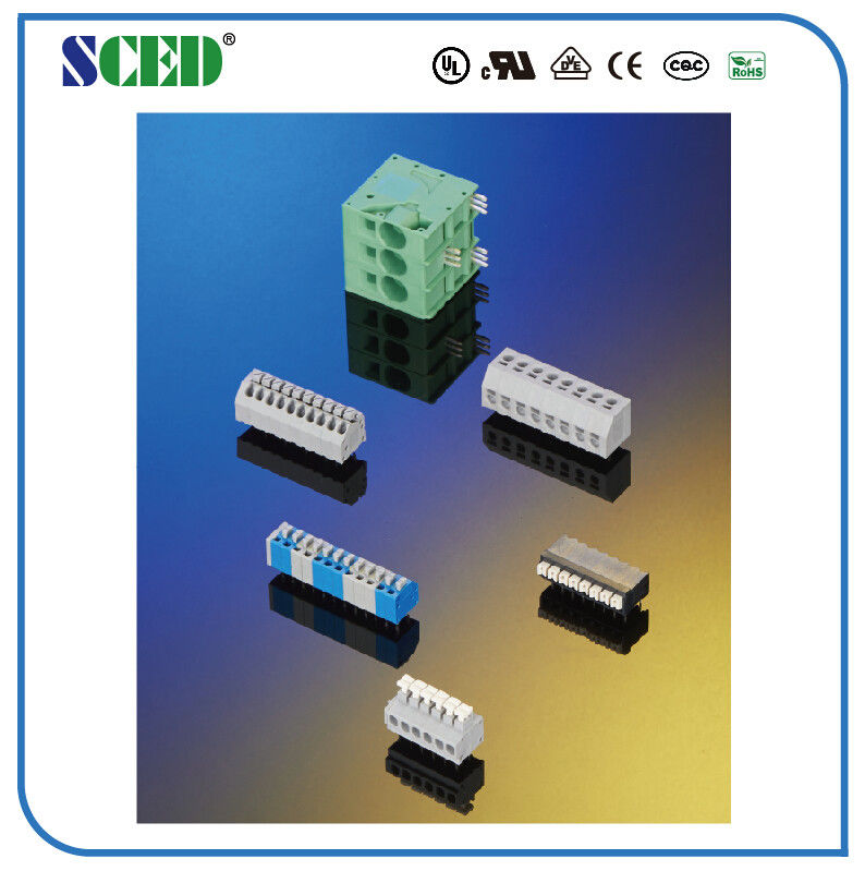 Tipo Pluggable do Euro dos blocos terminais 300A do PWB de 6.35mm que levanta a série