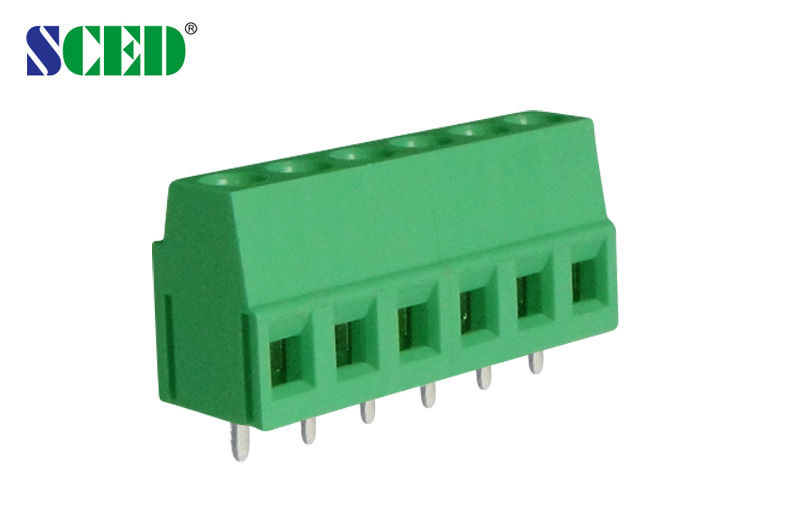 Bloco terminal PCB de deck único 300V 10A M3 2-24 polos passo 5,08 mm