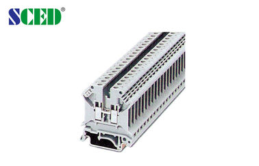 6mm2 Calibre de diâmetro de fios 30-10 do bloco de terminais 600V 30A da montagem do trilho da largura 6.2mm