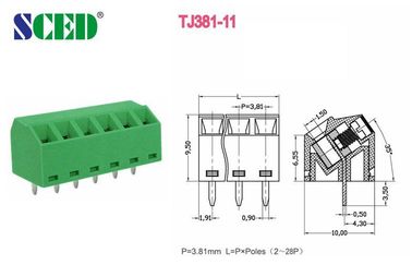 Conecte rapidamente Calibre de diâmetro de fios 16-24 45 Pin do bloco terminal 2 de parafuso do grau - 28 Pin 3.81mm