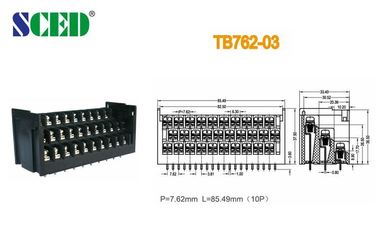 Estábulo do conector do bloco terminal de parafuso do bloco terminal da barreira de 10 Pin