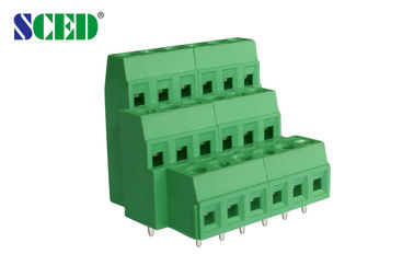Bloco de terminal de parafuso de PCB de três níveis Euro Tipo de elevação de série 5.08mm Pitch Brass
