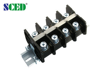 o trilho do PWB de 25.00mm 600V 101A montou blocos terminais com a entrada do fio do ângulo direito