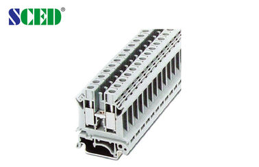 10.2mm Trilho-Montou blocos terminais, 65A Calibre de diâmetro de fios 24 - 6 bloco terminal da barreira de 600V