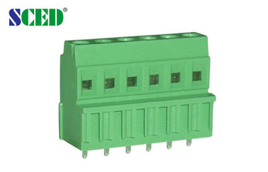 CE verde do UL do passo 3.81mm 300V 10A do estilo do Euro do bloco terminal do PWB do plástico