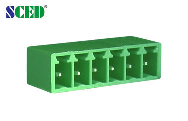 Bloco de terminais Pluggable do PWB do encabeçamento do pino do passo 3.81mm