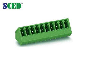 bloco terminal Pluggable 2P do PWB de 3.81mm 300V 8A - 22P entrada do fio de 45 graus