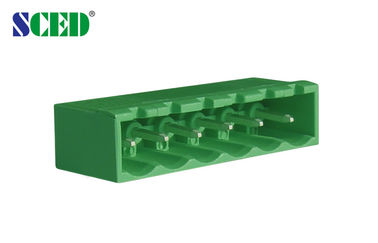 O PWB masculino do encabeçamento obstrui dentro o passo 5.08mm do conector dos blocos terminais, 300V 18A, 2P - 24P
