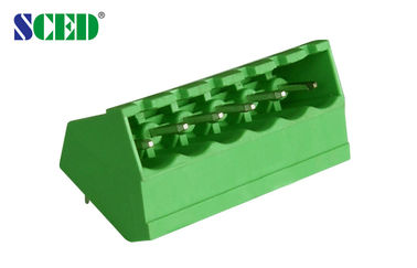 O bloco terminal Pluggable do PWB do homem com a entrada do fio de 45 graus, 5.08mm lança 2-18P
