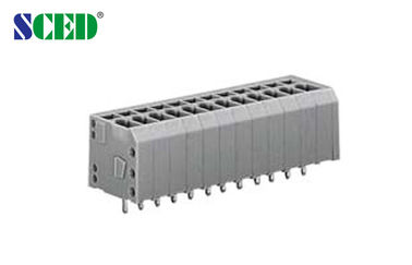Único passo 5.08mm 300V 12A do bloco terminal da mola do PWB da plataforma, 2 Pólos - 24 Pólos