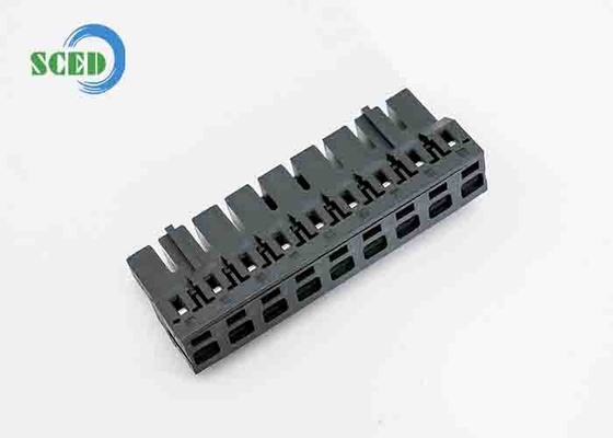 PA66 Conector de bloco de terminal de plástico cinza plugável de 7,5 mm Pitch 300V 16A 2-18 polos