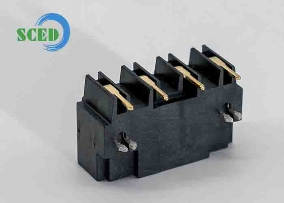 LCP Placado em Ouro Bloco de Terminal Plugável de Cor Preta Com Ângulo Direito 7.5mm 300V 16A
