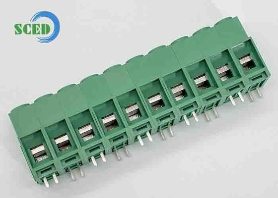 10.16mm 57A Bloco de terminais de PCB Verde de latão PA66 Revestido de níquel