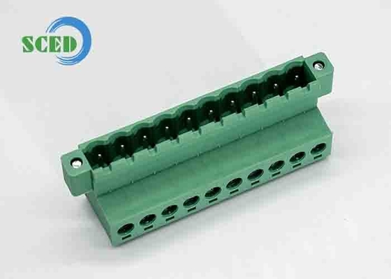 Pitch 5.08mm PCB de nível único PA66 M3 Plug-in Terminal Bloques para automação de controle industrial