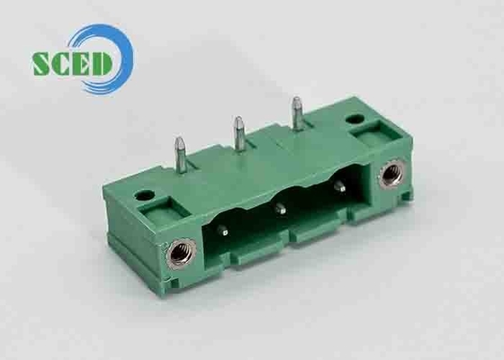 Soquetes masculinos Cabeça Pitch 7.62mm 300V 18A PA66 Bloco de terminal plugável
