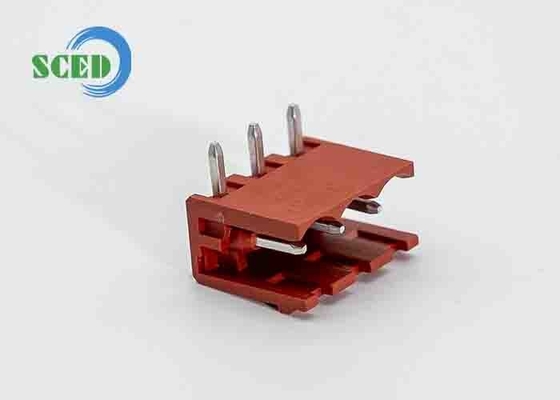 Pitch 5.00mm 300V 18A 2-22P Macho cabeçalho PCB conector de blocos terminais vermelhos plugável