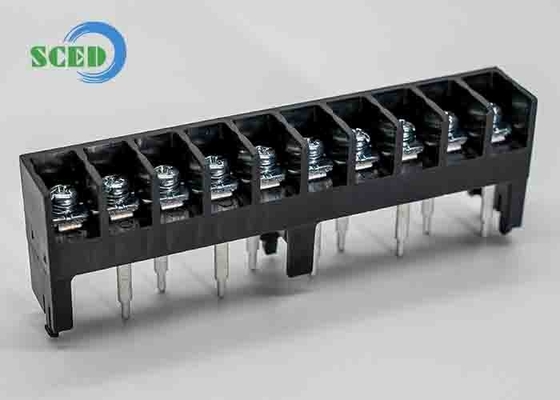 Bloco terminal de barreira de nível único 11.00mm 300V 20A 10P M4 Bloco terminal de energia de parafuso de aço para aplicações de alta tensão