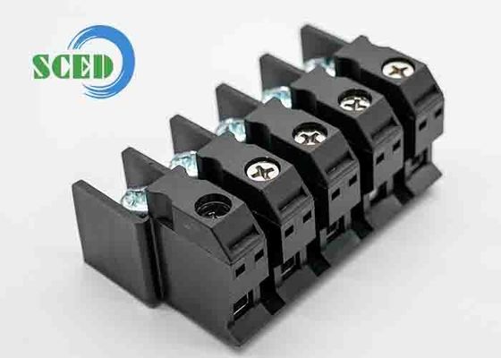 Bloco terminal de alimentação através de gaiolas de pinças de latão para aplicações elétricas de trabalho pesado