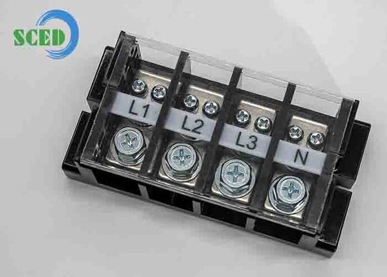 Voltagem nominal de 600 V através de blocos terminais de painéis com comprimento de descolagem de 26 mm e revestimento de estanho