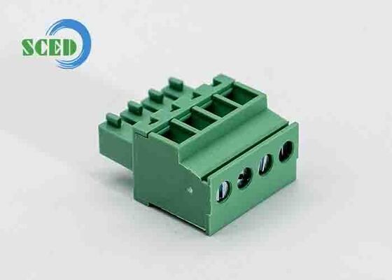 Conector Elétrico de Borne de Encaixe com Tensão Suportada de 3000V AC/minuto, Contatos de 2P-20P e Entrada de Fio de 45 Graus