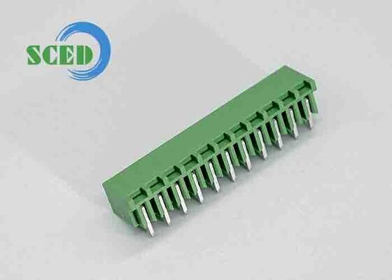 1.4mm Diâmetro do Furo da Placa de Circuito Impresso Bloco Terminal Plugável com Entrada de Fio de 45 Graus e Tensão Suportável de 3000V AC/minuto