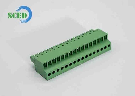 PA66 Bloco terminal de plástico ligável com tensão resistente de 3000 V AC/minuto e temperatura de funcionamento de -40°C a +105°C para PCB