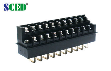 CE nivelado dobro do UL do passo 7.62mm da tensão 15A do bloco terminal 300 da barreira