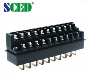 conector do parafuso do M3 do preto do bloco terminal 300V 15A de tira de barreira do CE do UL de 7.62mm para o poder