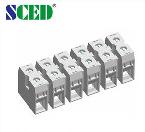 Conector cinzento do bloco terminal da montagem do painel de 600V 50A, conector de cobre da placa da condução PA66