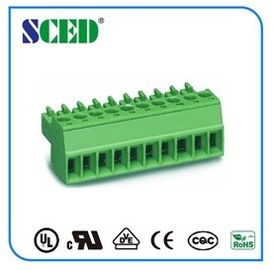 O tipo fêmea PWB obstrui dentro o conector verde 5.08mm Pluggable terminal do bloco 3.81mm