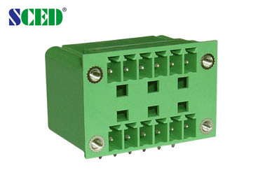 O encabeçamento masculino dos soquetes, lança o × 2P de 3.81mm 300V 8A 2 - 20 bloco terminal Pluggable do × 2P