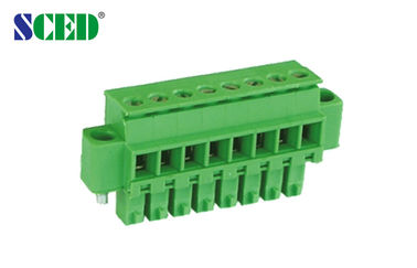Os blocos terminais elétricos Pluggable lançam parafuso da flange 300v de 3.81mm o único