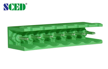 Soquetes de encaixe do homem do encabeçamento do passo 5.08mm 300V 18A 2-22P do bloco terminal