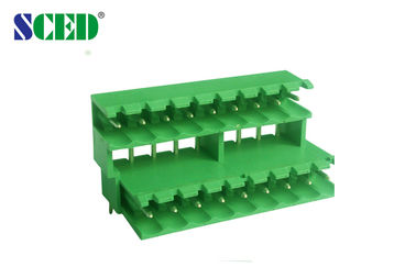 Lance os soquetes masculinos de encaixe 300V 18A 2 x 2P do encabeçamento de bloco terminal de 5.08mm - 24 x 2P