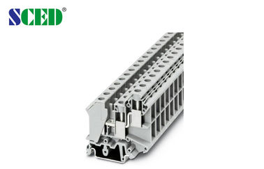 Largura terminal 10.2mm dos blocos terminais do trilho do ruído de 300V 65A Calibre de diâmetro de fios 24 - 6