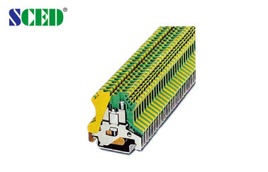 Blocos terminais à terra terminais Calibre de diâmetro de fios 30 - 14 da largura 4.2mm dos blocos terminais do trilho do ruído