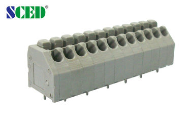 o terminal do PWB Screwless Calibre de diâmetro de fios do bloco terminal 5AMP 16-22 do impulso da mola de 3.50mm conecta